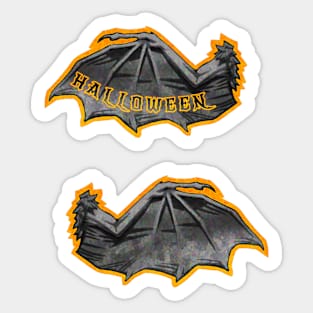 Halloween Grey Bat Wing Pack Sticker